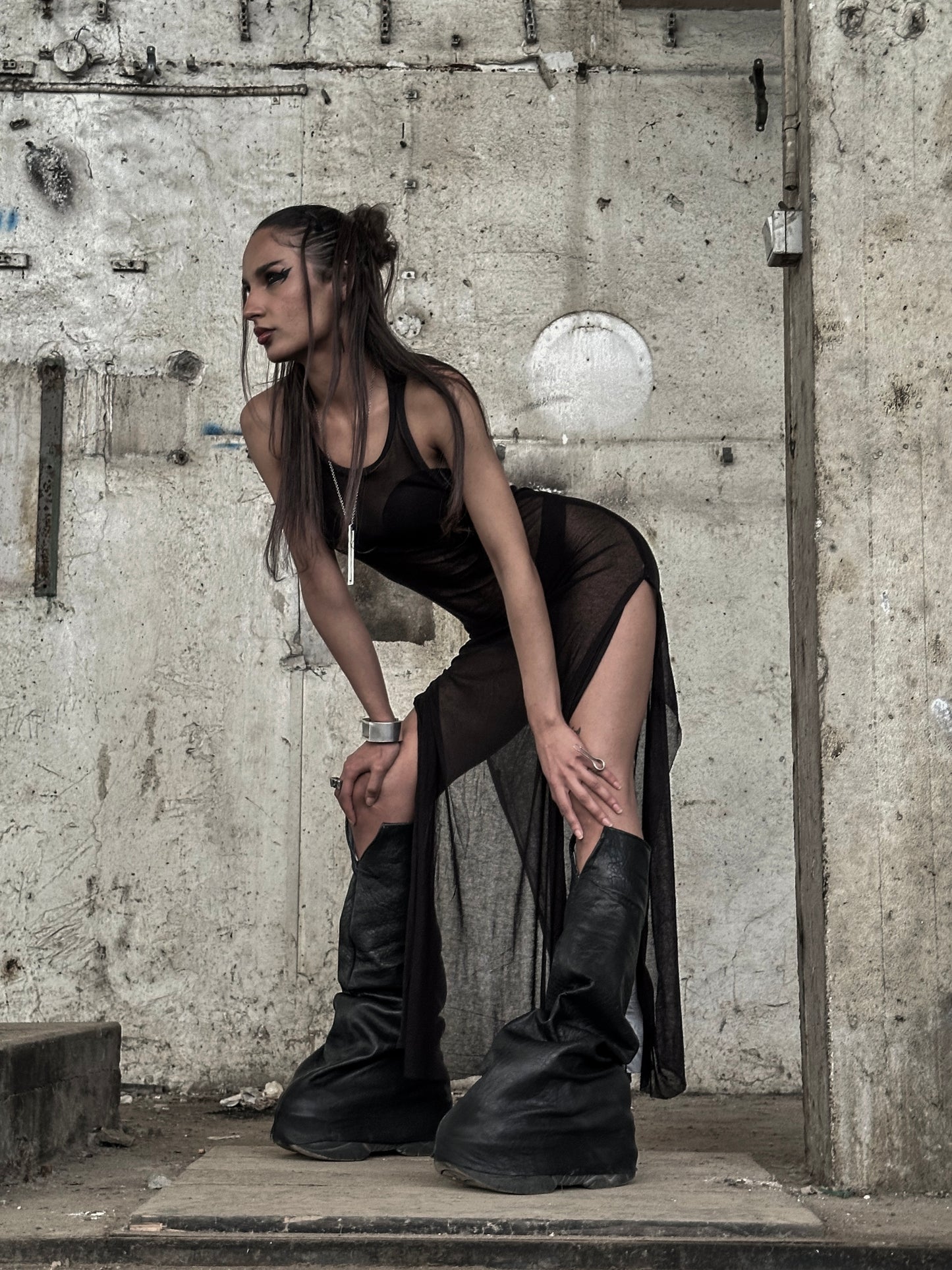 [object 4450] HEAT dress sheer 100% cotton with reflective seamtape on the inside and outside